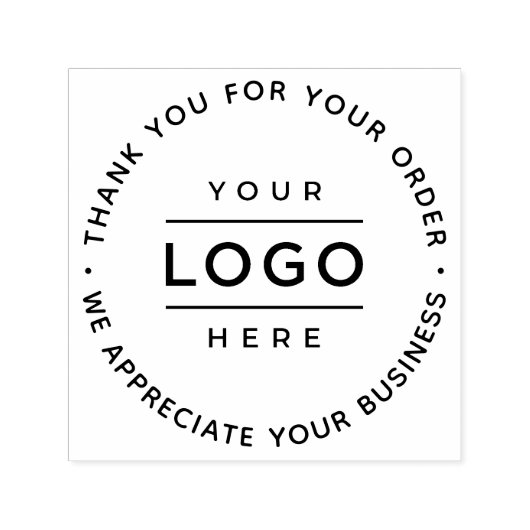 カスタムBusiness Logo Company Branded Thank You セルフインキングスタンプ (デザイン)
