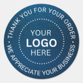カスタムBusiness Logo Company Branded Thank You ラウンドシール (正面)