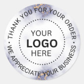 カスタムBusiness Logo Company Branded Thank You ラウンドシール (正面)