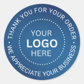 カスタムBusiness Logo Company Branded Thank You ラウンドシール (正面)