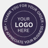 カスタムBusiness Logo Company Branded Thank You ラウンドシール (正面)