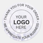 カスタムBusiness Logo Company Branded Thank You ラウンドシール (正面)