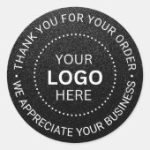 カスタムBusiness Logo Company Branded Thank You ラウンドシール (正面)