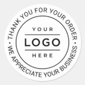 カスタムBusiness Logo Company Branded Thank You ラウンドシール (正面)
