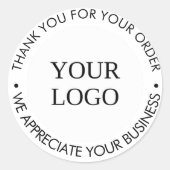 カスタムBusiness Logo Company Branded Thank You ラウンドシール (正面)