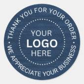 カスタムBusiness Logo Company Branded Thank You ラウンドシール (正面)