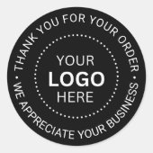 カスタムBusiness Logo Company Branded Thank You ラウンドシール (正面)