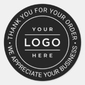 カスタムBusiness Logo Company Branded Thank You ラウンドシール (正面)