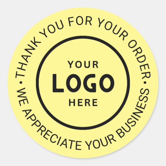カスタムBusiness Logo Company Branded Thank You ラウンドシール (正面)