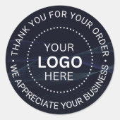 カスタムBusiness Logo Company Branded Thank You ラウンドシール (正面)