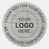 カスタムBusiness Logo Company Branded Thank You ラウンドシール (正面)