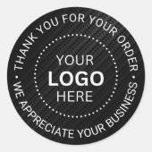カスタムBusiness Logo Company Branded Thank You ラウンドシール (正面)