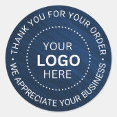 カスタムBusiness Logo Company Branded Thank You ラウンドシール (正面)