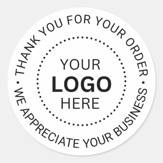 カスタムBusiness Logo Company Branded Thank You ラウンドシール (正面)