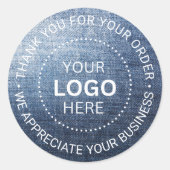 カスタムBusiness Logo Company Branded Thank You ラウンドシール (正面)