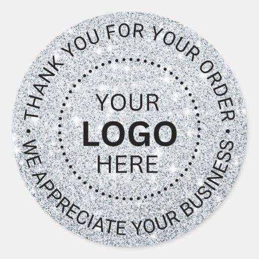 カスタムBusiness Logo Company Branded Thank You ラウンドシール (正面)