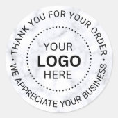 カスタムBusiness Logo Company Branded Thank You ラウンドシール (正面)