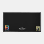 カスタムBusiness Logo Company Minimalist Black デスクマット (正面)
