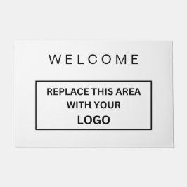 カスタムBusiness Logo Company White & Black ドアマット