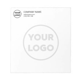 カスタムBusiness Logo Infoビッ連絡ク色あせロゴ ノートパッド