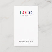 カスタムBusiness Logo Instagram Facebook QRコード 名刺 (裏面)