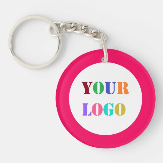 カスタムBusiness Logo Keychain – お使いのカラー キーホルダー (正面)