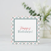 カスタムBusiness Logo、Photo Pointsettia Holidays カード (スタンド正面)
