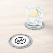 カスタムBusiness Logo Promotion Gray ラウンドペーパーコースター (インサイチュ)