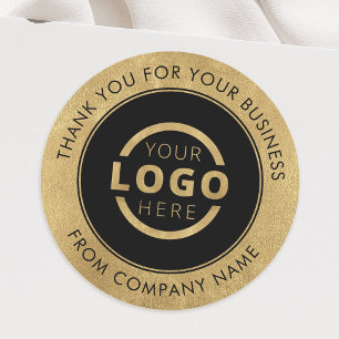 カスタムBusiness Logo Promotion Thank You金ゴールド ラウンドシール