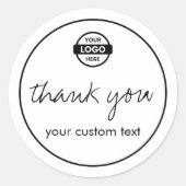 カスタムBusiness Logo Promotion Thank You ラウンドシール (正面)