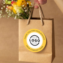 カスタムBusiness Logo Promotion Thank You Yellow