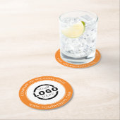 カスタムBusiness Logo Promotional Orange ラウンドペーパーコースター (インサイチュ)