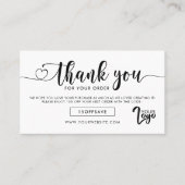 カスタムBusiness Logo Social Media Thank You 名刺 (正面)