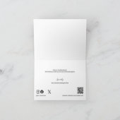 カスタムBusiness Logo Social Website Code Thank You サンキューカード (内部)