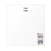 カスタムBusiness Logo Teamworkメモやる気を起こさせる帳 ノートパッド (正面)