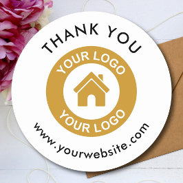 カスタムBusiness Logo Thank You文字サイト ラウンドシール