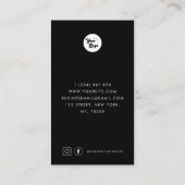 カスタムBusiness Logo Thank You Minimalist Black 割引カード (裏面)