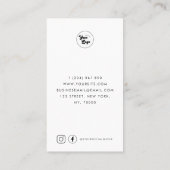 カスタムBusiness Logo Thank You Minimalist White 割引カード (裏面)