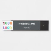 カスタムBusiness Officeロゴと文字ドアの看板 サインプレート (正面)