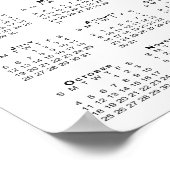 カスタムBusiness QRコード2026カレンダー ポスター (角)