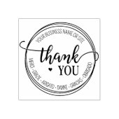 カスタムBusiness Script Thank You ラバースタンプ (インプリント)