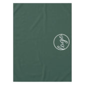 カスタムBusiness Show Business Logo Forest Green テーブルクロス (正面)