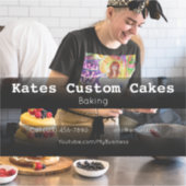 カスタムCakes Business Vehicleのステッ広告カー シール (正面)