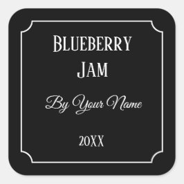 カスタムCanningラベルブラック スクエアシール