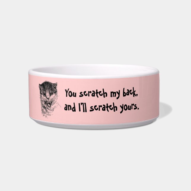 カスタムCatことわざ写真を追加する色を選択 ボウル (正面)