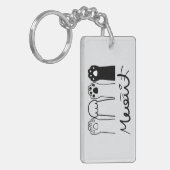 カスタムCat Pawsキーチェーン(名前) キーホルダー (正面左)