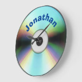 カスタムCDフェイクレトロ90s音楽 ラージ壁時計 (傾斜)