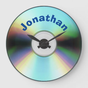 カスタムCDフェイクレトロ90s音楽 ラージ壁時計