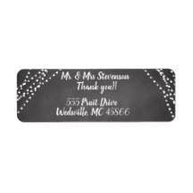 カスタムChalkboard結婚's Thank You住所 シール