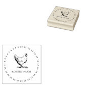 カスタムChicken Farm名 |エッグカートン ラバースタンプ (押印)